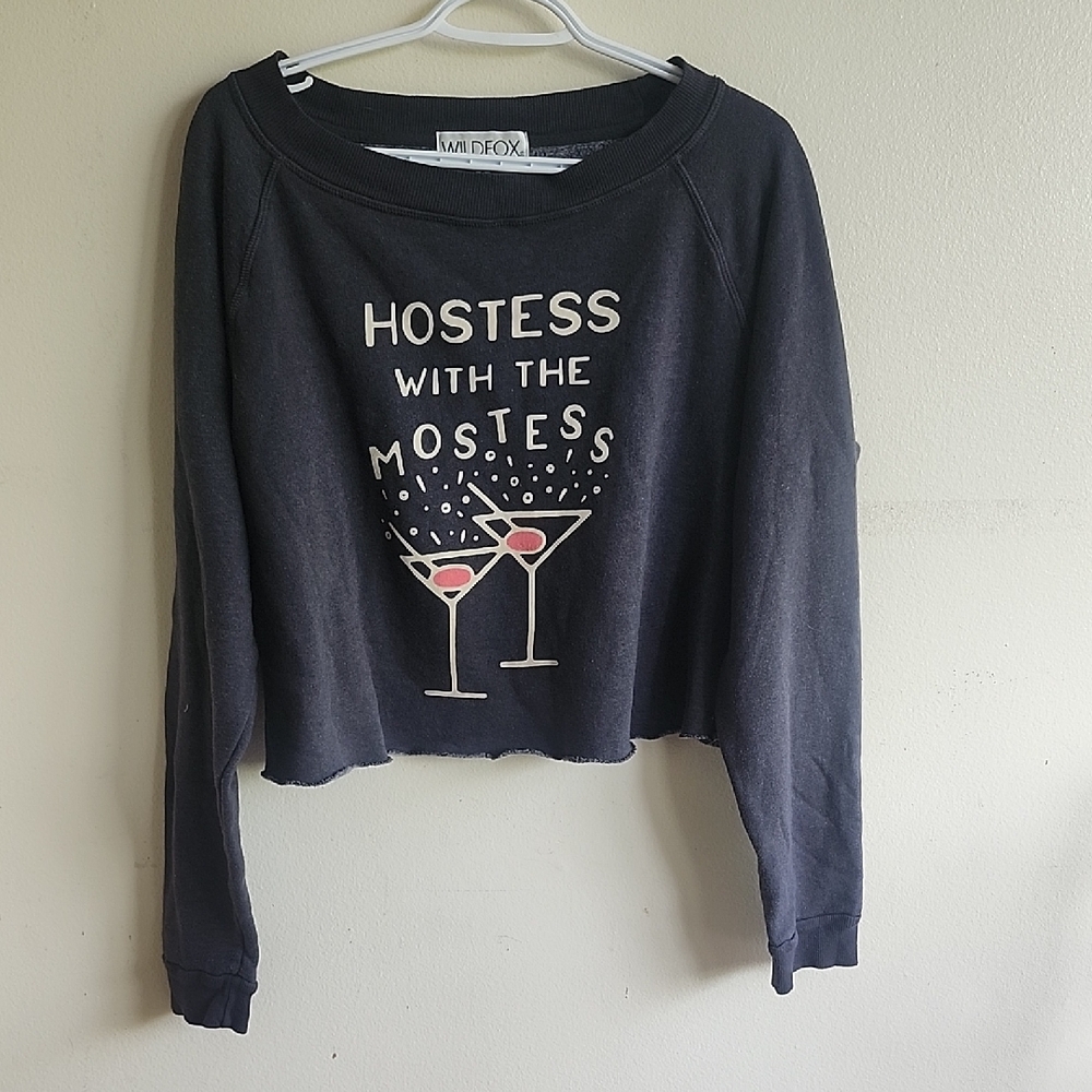 Wildfox Oversized Crop Small Sweater